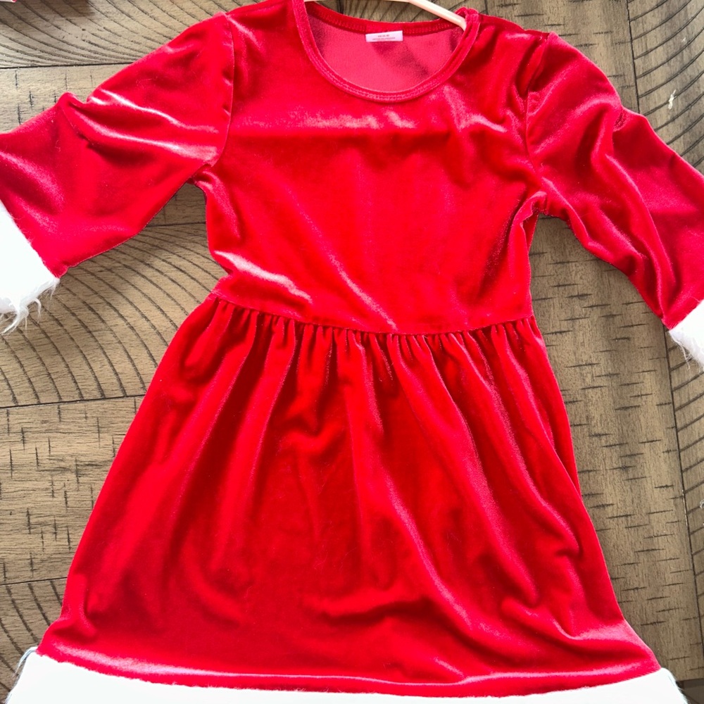 Holiday Time Vibrant Red Velvet Dress